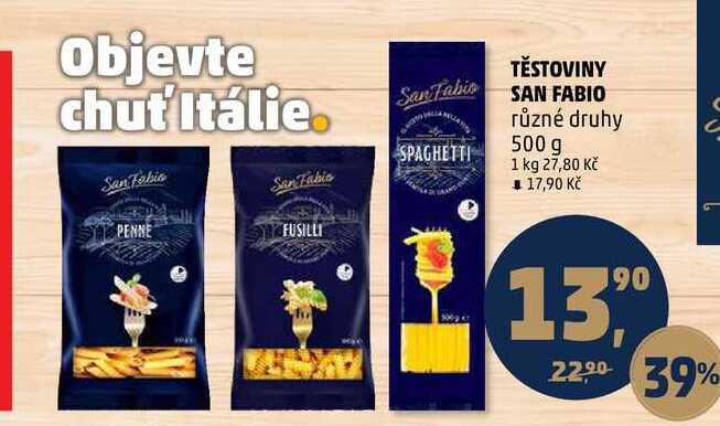 TĚSTOVINY SAN FABIO, 500 g 