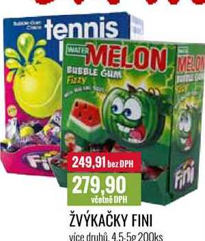 ŽVÝKAČKY FINI 4,5-5g 200ks