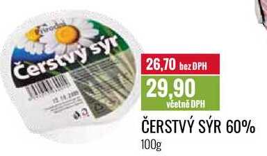 ČERSTVÝ SÝR 60% 100g 