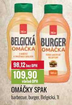 OMÁČKY SPAK barbecue, burger, Belgická, 1l
