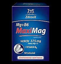 MaxiMag Hořčík 375 mg + B6 50 tobolek