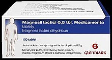 Magnesii lactici 0,5 tbl Medicamenta 100 tablet