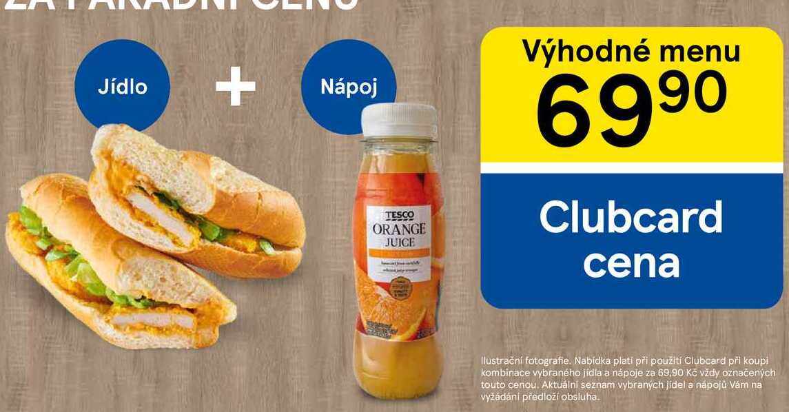 Výhodné menu jídlo + nápoj
