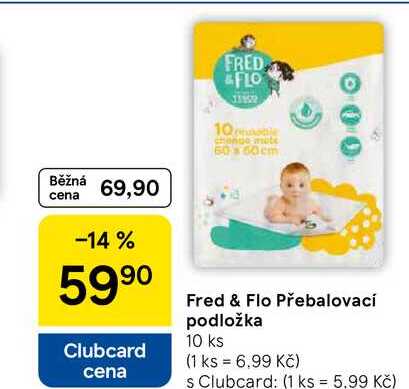 Fred & Flo Přebalovací podložka, 10 ks 