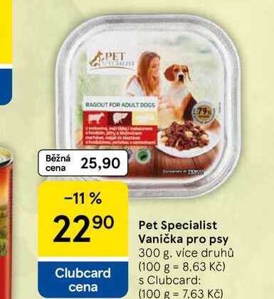 Pet Specialist vanička pro psy, 300 g, více druhů  