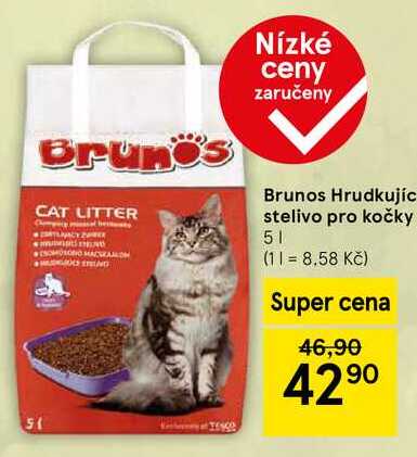 Brunos Hrudkujíc stelivo pro kočky, 5 l