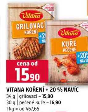 VITANA KOŘENÍ + 20% NAVÍC 34 g