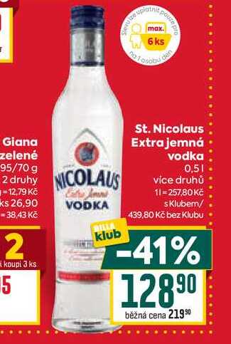 St. Nicolaus Extra jemná vodka 0,5l