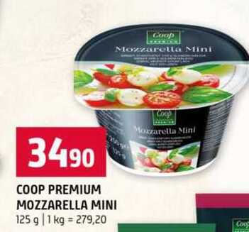 COOP PREMIUM MOZZARELLA MINI 125 g