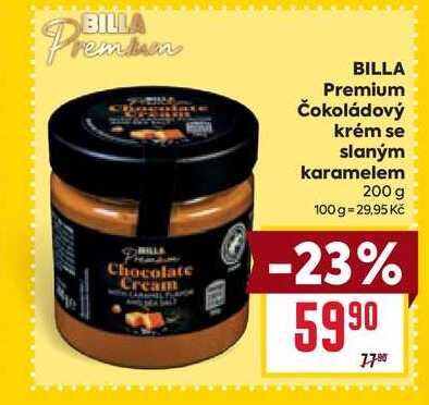 BILLA Premium Čokoládový krém se slaným karamelem 200 g 