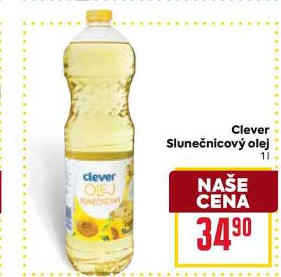 Clever Slunečnicový olej 1l