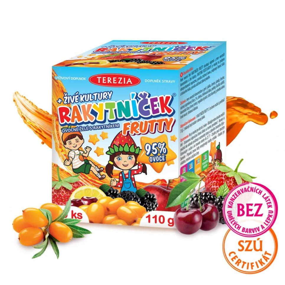 Rakytníček Frutty Ovocné želé+živé Kultury 60ks
