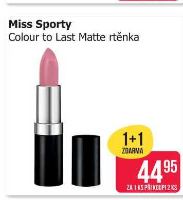 Miss Sporty Colour to Last Matte rtěnka 