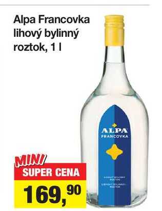 Alpa Francovka lihový bylinný roztok, 1l