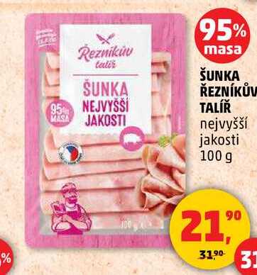 ŠUNKA ŘEZNÍKŮV TALÍŘ nejvyšší jakosti, 100 g