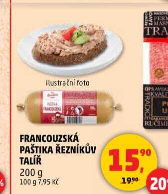 FRANCOUZSKÁ PAŠTIKA ŘEZNÍKŮV TALÍŘ, 200 g 