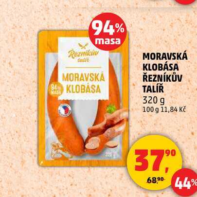 MORAVSKÁ KLOBÁSA ŘEZNÍKŮV TALÍŘ, 320 g