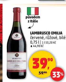 LAMBRUSCO EMILIA, 0,75 l