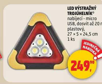 LED VÝSTRAŽNÝ TROJÚHELNÍK, 1 ks