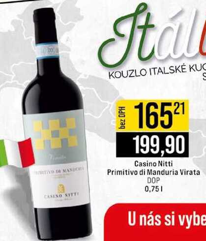 Casino Nitti Primitivo di Manduria Virata DOP 0,75 l
