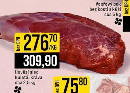 Hovězí plec kulatá, kráva 1 kg