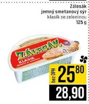 Zálesák jemný smetanový sýr klasik se zeleninou 125 g 