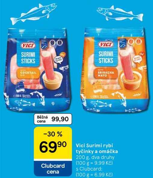 Vici Surimi rybí tyčinky a omáčka, 200 g 