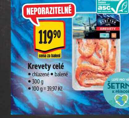  Krevety celé  300 g