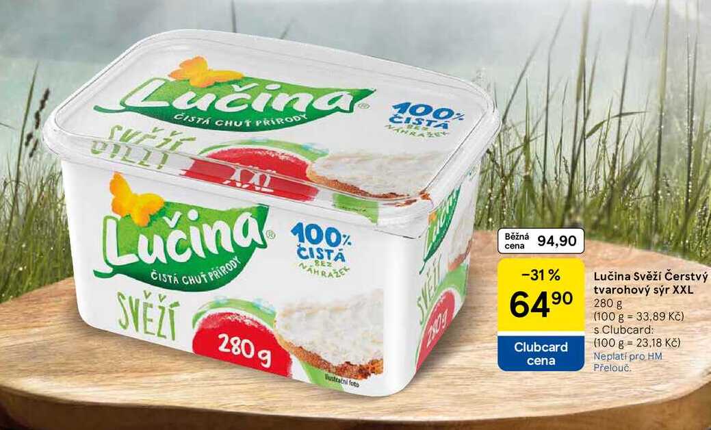 Lučina Svěží Čerstvý tvarohový sýr XXL, 280 g  