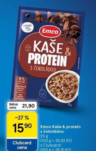 Emco Kaše & protein s čokoládou, 55 g 