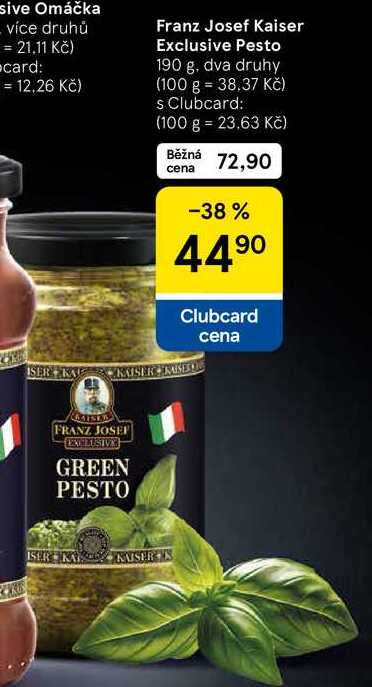 Franz Josef Kaiser Exclusive Pesto, 190 g, dva druhy  