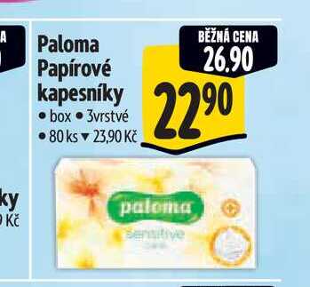   Paloma Papírové kapesníky box 3vrstvé 80 ks 