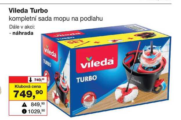 Vileda Turbo kompletní sada mopu na podlahu