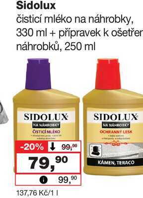 Sidolux čisticí mléko na náhrobky, 330 ml