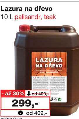 Lazura na dřevo 10l