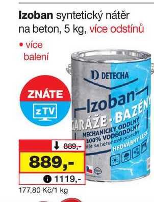 Izoban syntetický nátěr na beton, 5 kg