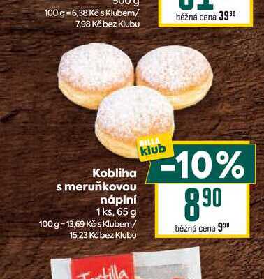 Kobliha s meruňkovou náplní 1ks, 65 g 