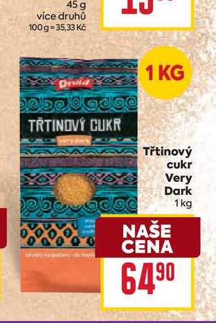 Třtinový cukr Very Dark 1kg 