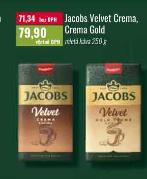 Jacobs Velvet Crema, Crema Gold 250g
