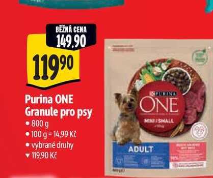   Purina ONE Granule pro psy 800 g 
