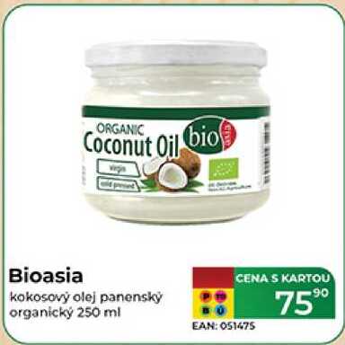 Bioasia kokosový olej panenský organický 250 ml 