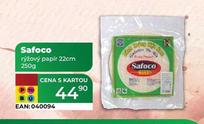 Safoco rýžový papír 22cm 250g 