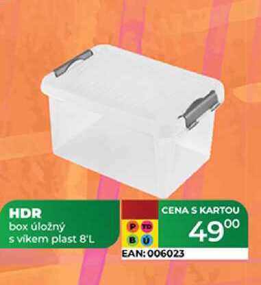 HDR box úložný svikem plast 8'L  