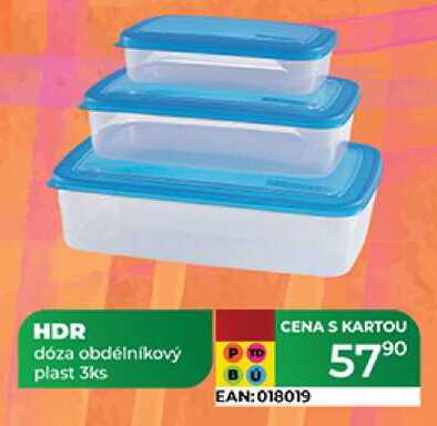 HDR dóza obdélníkový plast 3ks 