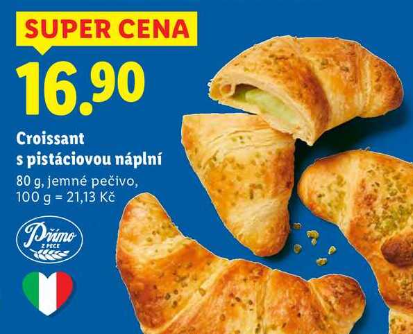 Croissant s pistáciovou náplní, 80 g