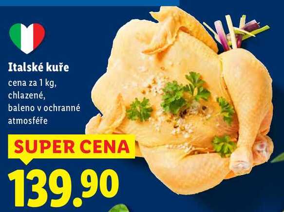 Italské kuře, cena za 1 kg
