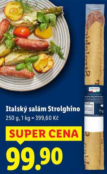 Italský salám Strolghino, 250 g