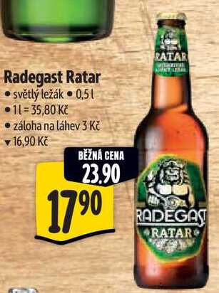 Radegast Ratar, 0,5 l