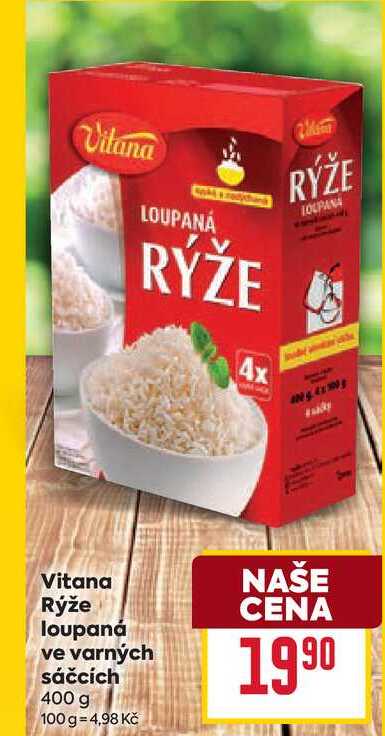 Vitana Rýže loupaná ve varných sáčcích 400 g