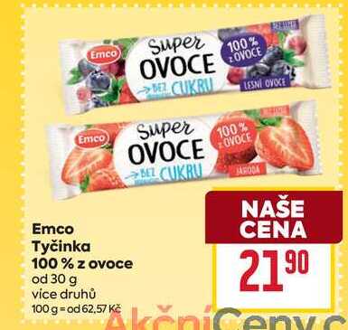 Emco Tyčinka 100% z ovoce od 30 g 